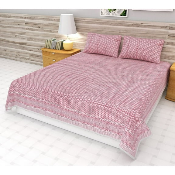 Kantha Quilt Handblock Print Indian Netural Colour floral print Quilt Hand Stitched Natural vegetable dye cotton