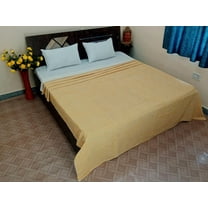 Kantha Quilt Handblock Print Indian Netural Colour floral print Quilt Hand Stitched Natural vegetable dye cotton