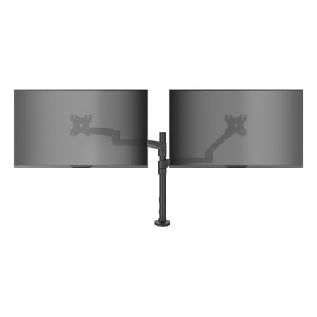 Kanto - Dual Arm Desktop Monitor Mount for Most 13" - 27" Displays - Black