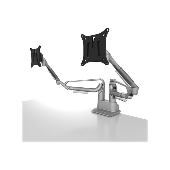 Kanto Dual Arm Desktop Monitor Mount, Silver