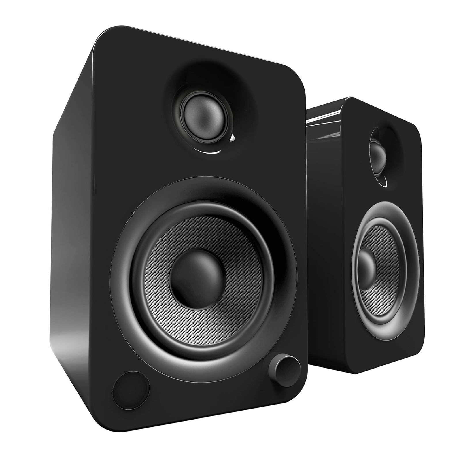 Kanto Living YU4 2-Way Powered Bookshelf Speakers (Pair, Obsidian)