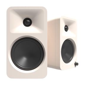 Kanto ORA4 140W Powered Reference Speakers with Bluetooth 5.0 and USB-C Input | Woofers with Deep Bass Extension | Bi-Amplified | 80 Hz Automatic Crossover | Reference Quality Sound | Pair | Cream