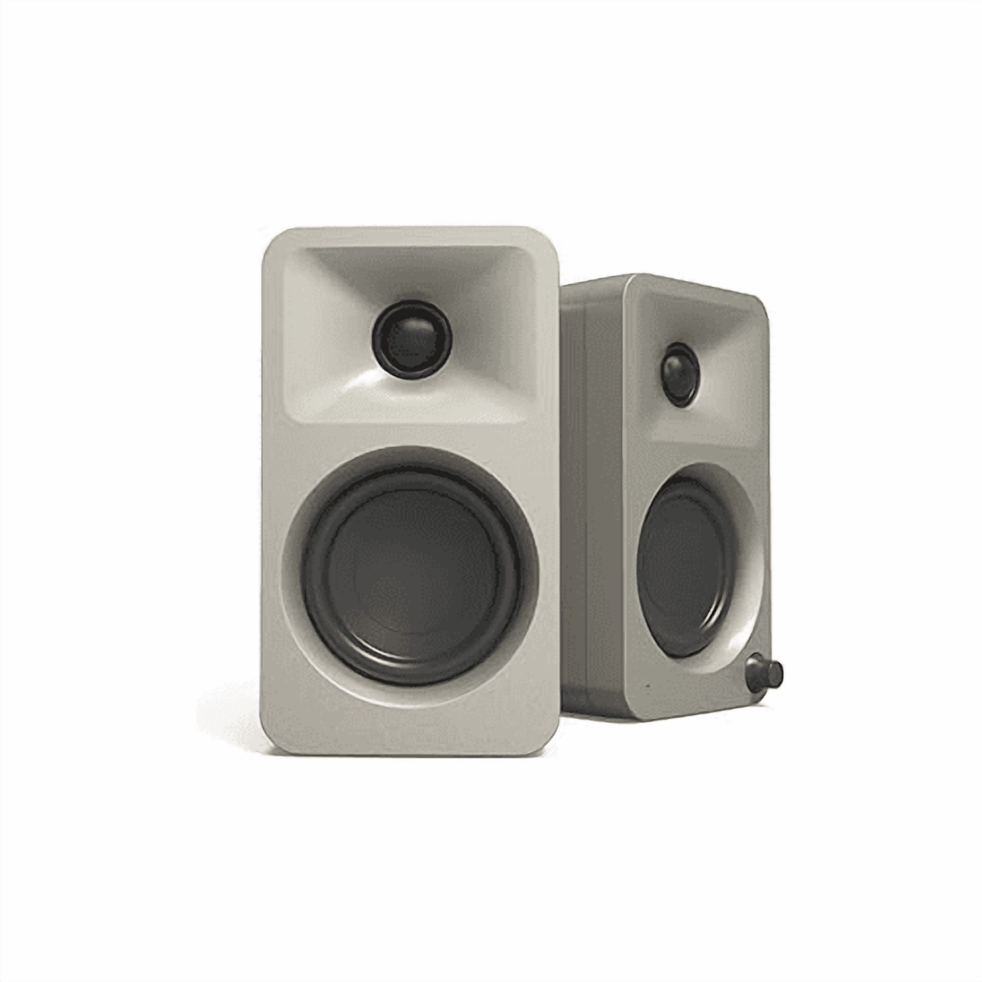 Kanto ORAME 100W Powered Reference Desktop Computer Speakers with Bluetooth 5.0 and USB-C Input | Bi-Amplified | 100 Hz Automatic Crossover | Reference Quality Sound | Pair | Moon