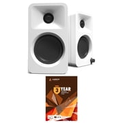 Kanto ORAMW Powered Reference Bluetooth Desktop Speakers - White Pair with 3 Year Amber Protection Plan 2024