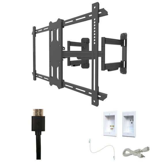 Kanto PDC650 Tv Mounting package W/ Single outlet thru wall power kit