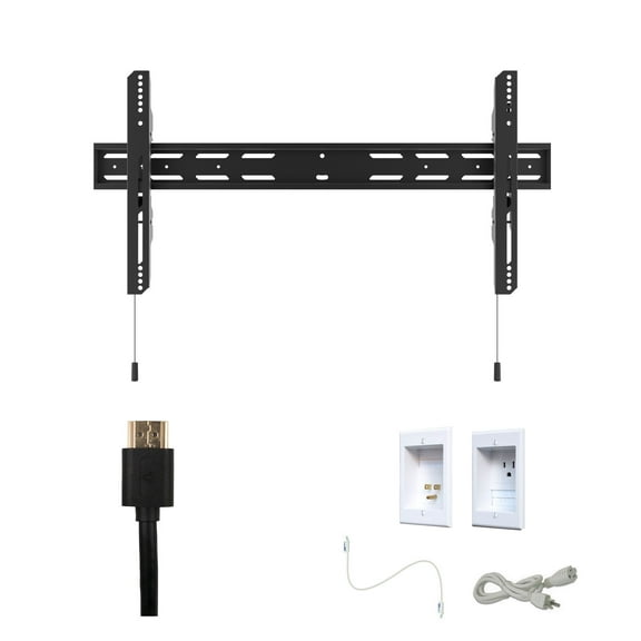 Kanto PF400 Tv Mounting package W/ Single outlet thru wall power kit
