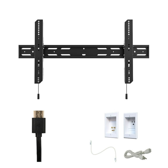Kanto PT400 Tv Mounting package W/ Single outlet thru wall power kit