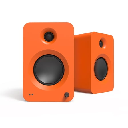 Kanto REN 200W Powered Speaker System with HDMI ARC Input for TV & Home Theater | USB-C and Bluetooth 5.3 | High/Low Pass Filter | Pair | Matte Orange