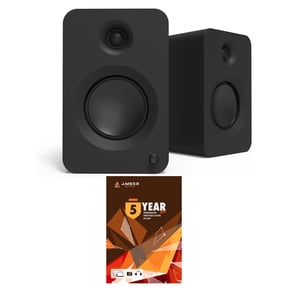 Kanto REN MB Bluetooth Powered Bookshelf Speakers - Matte Black Pair with 5 Year Amber Protection Plan (2024)