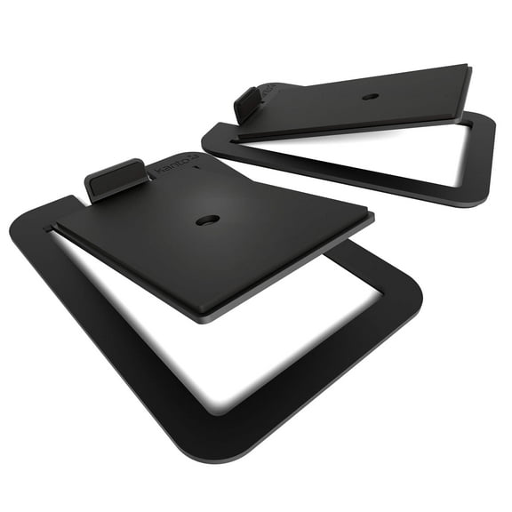 Kanto S4 Desktop Speaker Stands for Midsize Speakers, Black - 16 lb Load Capacity - 2" Height x 5.5" Width x 7.9" Depth - Desktop - Steel - Black