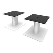 Kanto SP6HD 6" Universal Desktop Speaker Stands with Rotating Top Plates and Cable Management - Pair White
