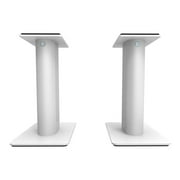 Kanto SP9 9 Universal Desktop Speaker Stands with Rotating Top Plates and Cable Management - Pair White