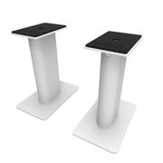 Kanto SP9W 9" Universal Desktop Speaker Stands with Cable Management - White, Pair