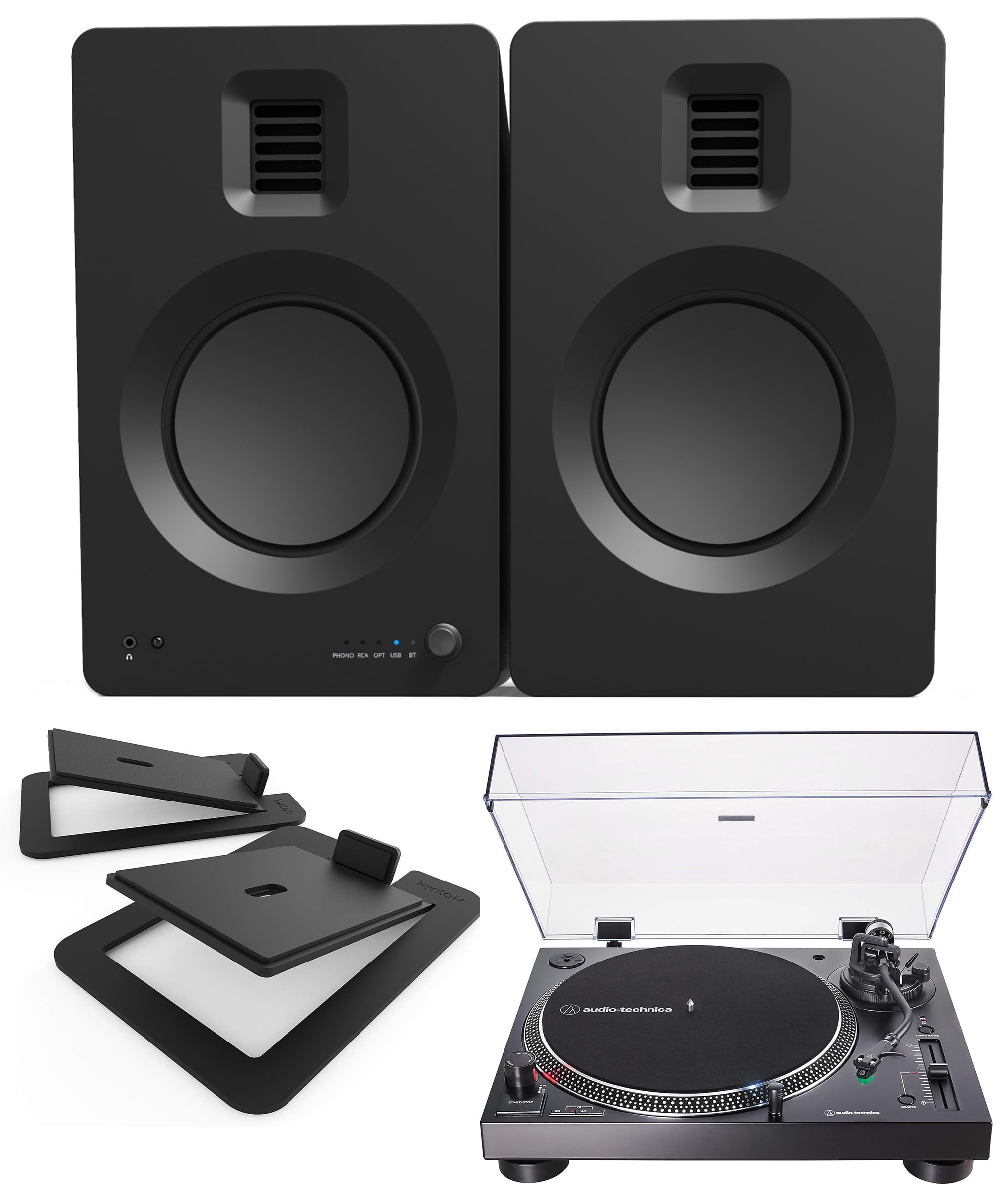 Kanto TUKMB Bookshelf Speakers with 5.25 Inch Aluminum Drivers with