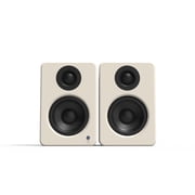 Kanto YU2 Powered Desktop Computer Speakers | 3 Drivers 3/4 Silk Dome Tweeter | 50 W RMS | Built-in USB DAC & AUX Input | Sub Out | Pair | Matte Cream