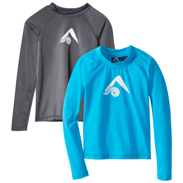 Kanu Surf Boys' Rash Guard 2 Pack UPF 50+ Quick Dry Long Sleeve Swim