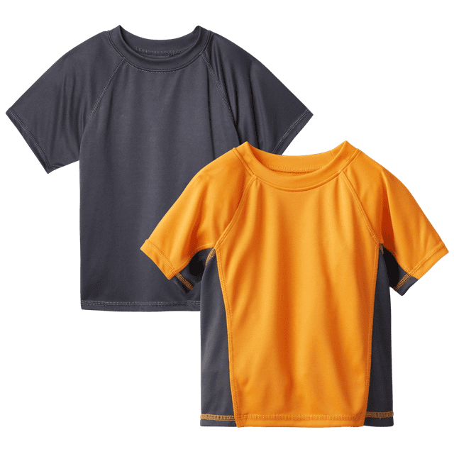 Kanu Surf Boys' Rash Guard 2 Pack UPF 50+ Quick Dry Short Sleeve Swim Shirt (3T16)