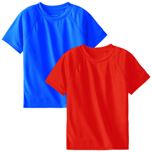 Kanu Surf Boys Swim Shirt - 2 Pack UPF 50  Quick Dry Short Sleeve Rash Guard for Boys (Sizes: 3T-16)