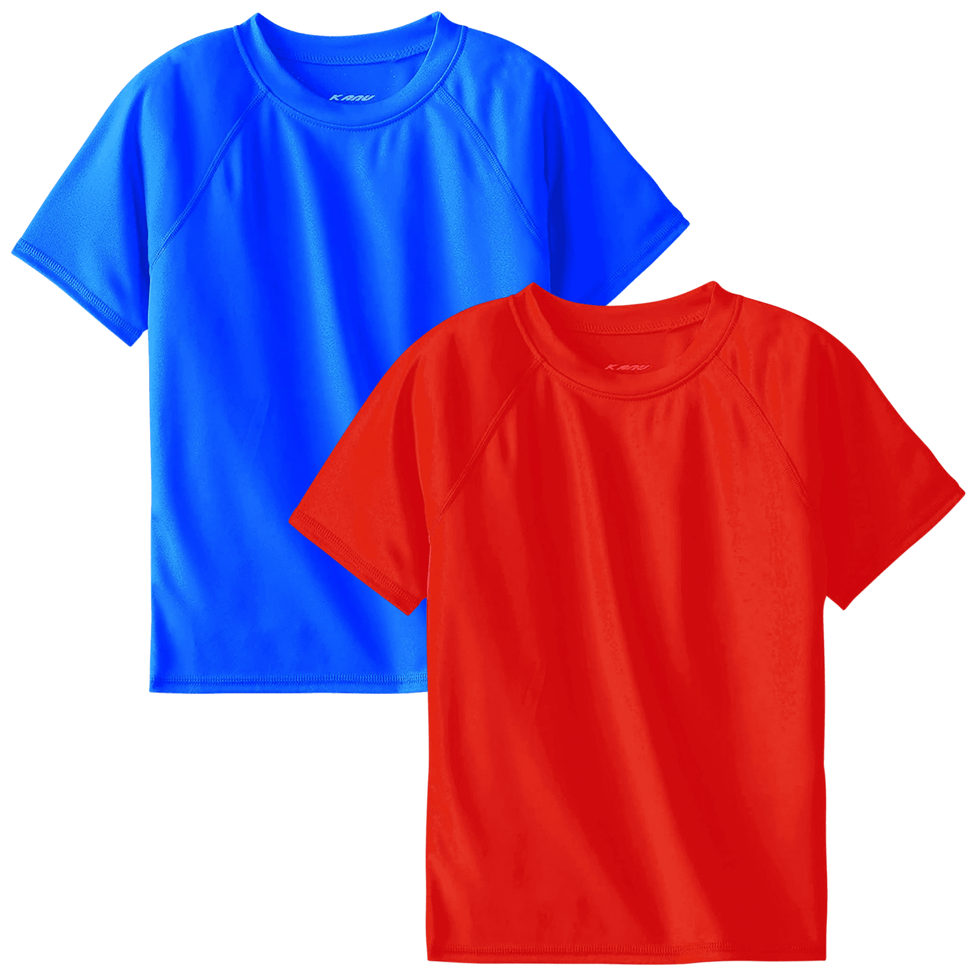 Kanu Surf Boys' Rash Guard 2 Pack UPF 50+ Quick Dry Short Sleeve Swim