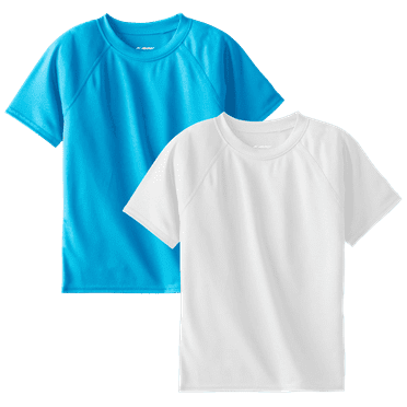 Kanu Surf Boys Swim Shirt - 2 Pack UPF 50+ Quick Dry Short Sleeve Rash Guard for Boys (Sizes: 3T-16)