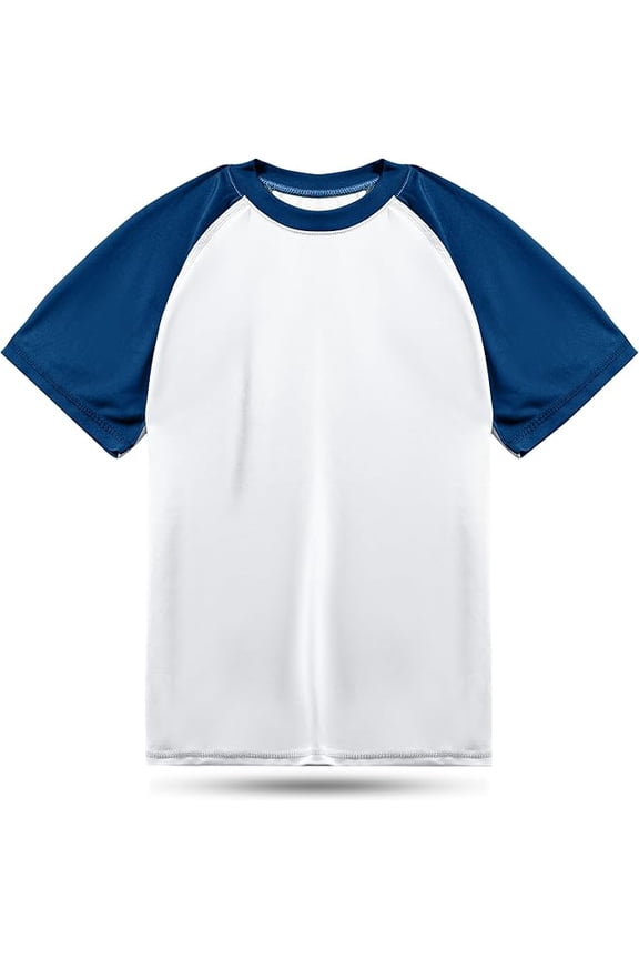 Boys' Short Sleeve UPF 50+ Rashguard Swim Shirt