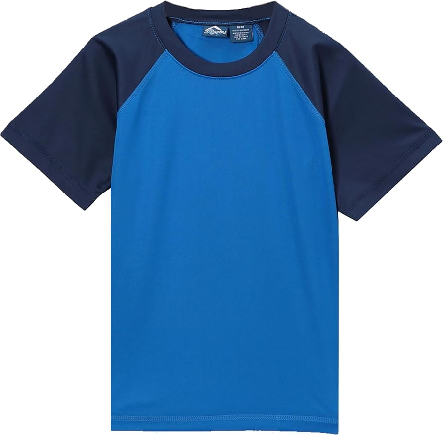 Kanu Surf Boys' Short Sleeve UPF 50+ Rashguard Swim Shirt