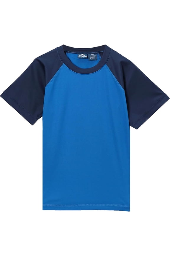 Boys' Short Sleeve UPF 50+ Rashguard Swim Shirt