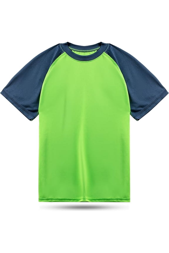 Boys' Short Sleeve UPF 50+ Rashguard Swim Shirt