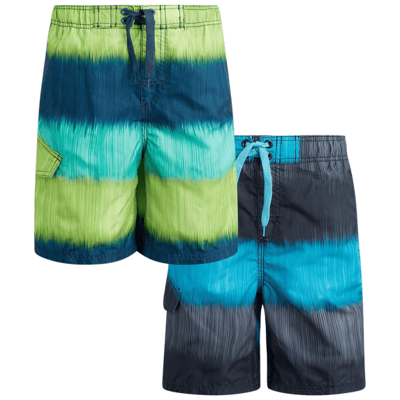 Kanu Surf Boys Swim Trunks - UPF 50+ Quick Dry Swim Shorts for Boys with Inner Mesh Lining 2 Pack
