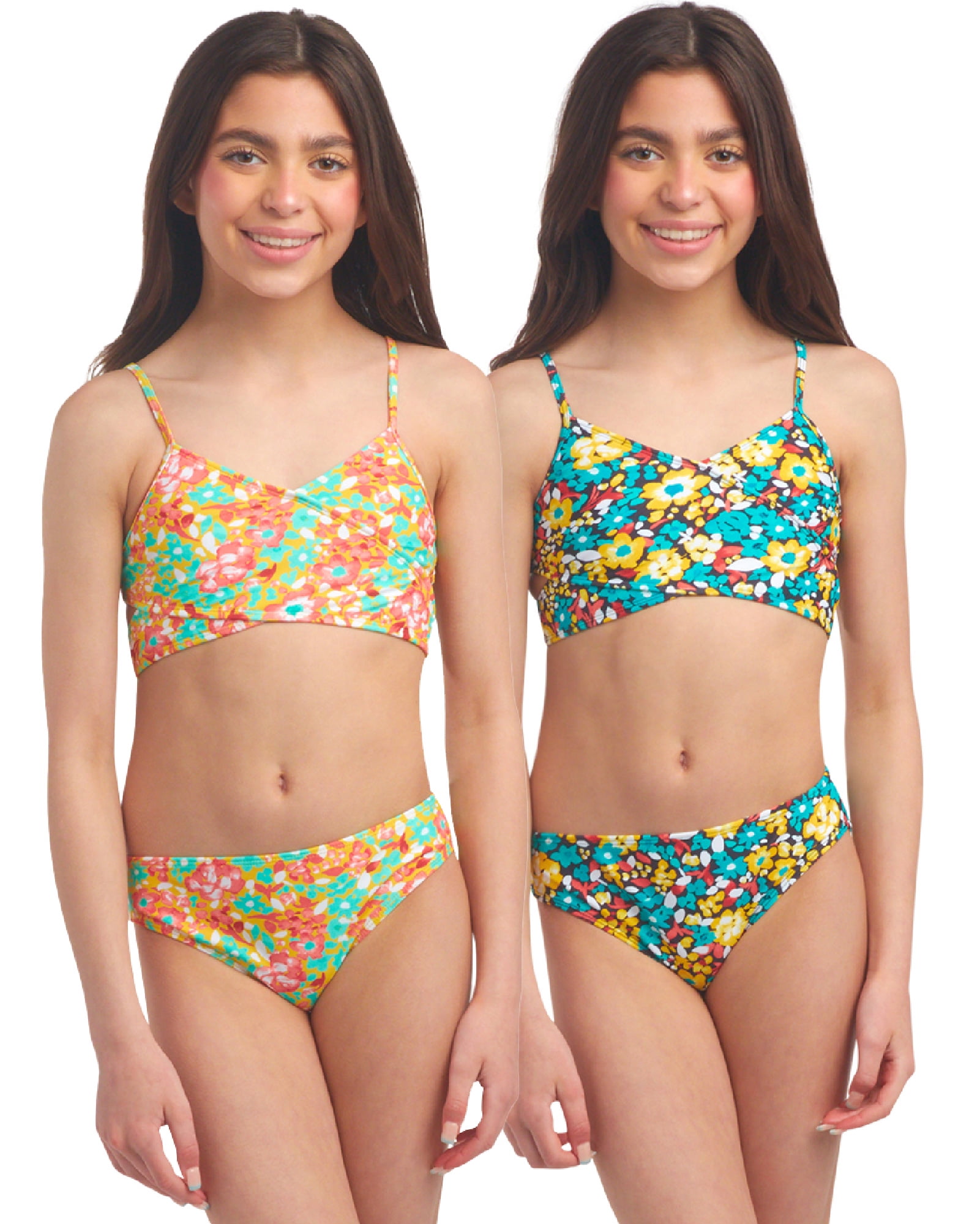 Kanu Surf Girls' Bathing Suit - 4 Piece UPF 50+ Quick Dry Bikini