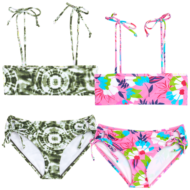 Kanu Surf Girls Bathing Suit 4 Piece Upf 50 Quick Dry Bikini Swimsuit 6 16