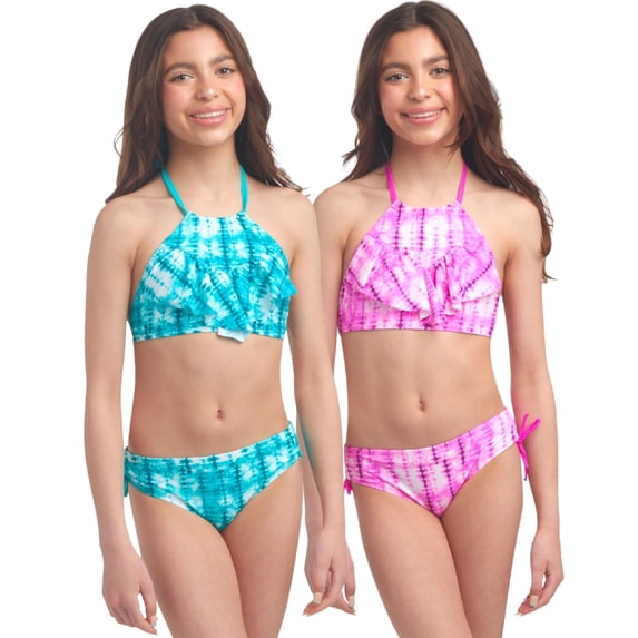 Kanu Surf Girls Swimsuits UPF 50+ Quick Dry Girls Tankini Top and Bikini Bathing Suits 4 Piece Set
