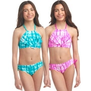 Kanu Surf Girls Swimsuits - 4 Piece UPF 50+ Quick Dry Girls Tankini and Bikini Bathing Suits (6-16)