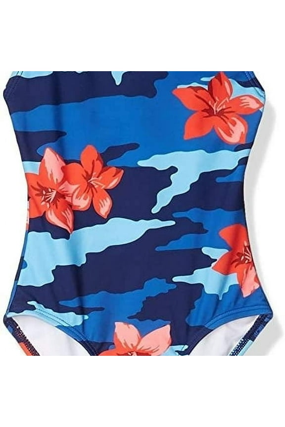 Girls Daisy Beach Sport 1-Piece Swimsuit, Rylie Navy, 12 - New with box/tags