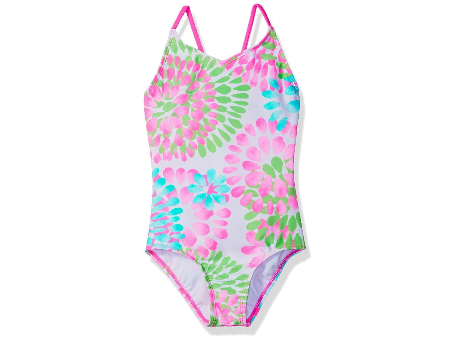 Kanu Surf Girls' Daisy UPF 50+ Beach Sport Halter Tankini 2-Piece Swimsuit 14 Da