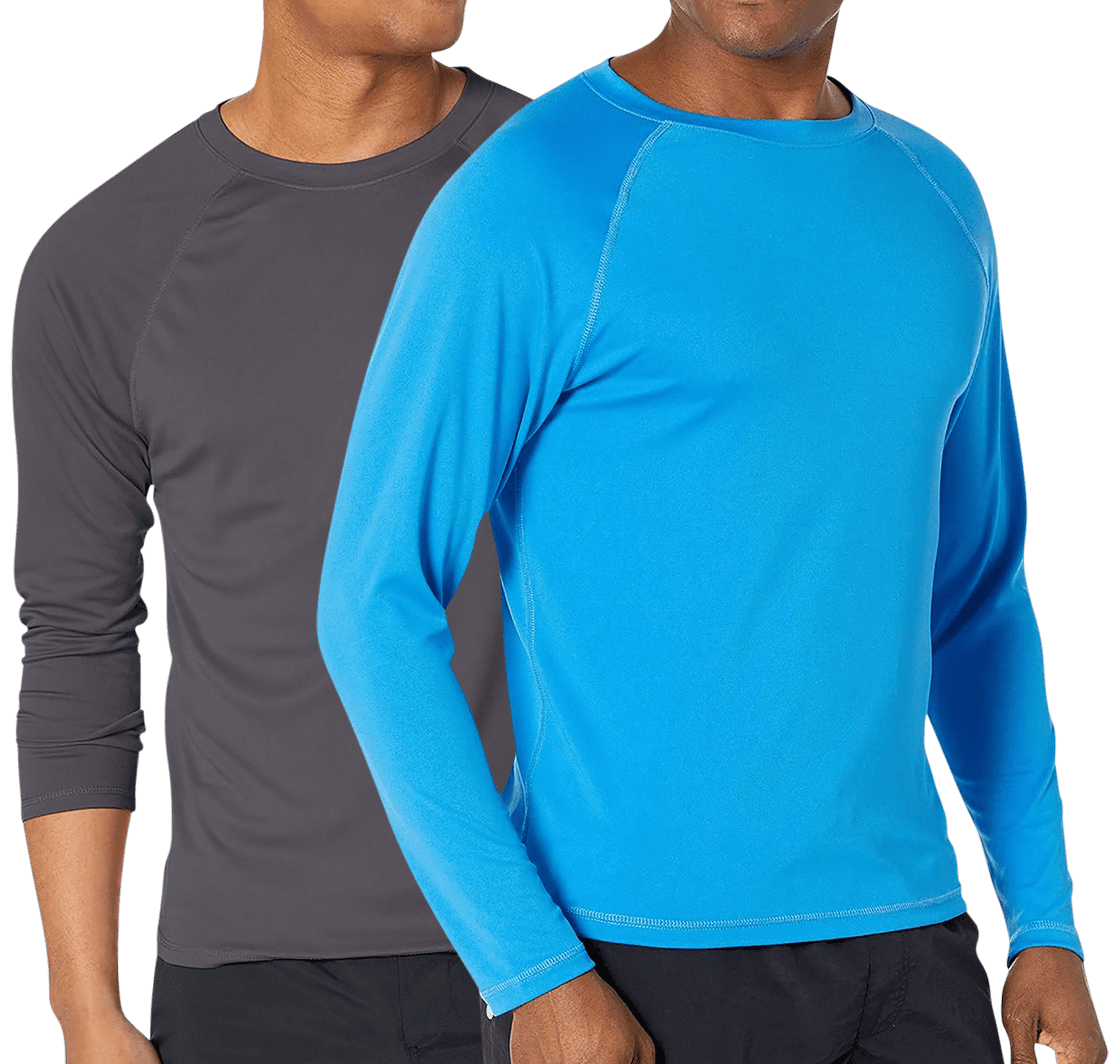 Kanu Surf Men's Rash Guard 2 Pack UPF 50+ Quick Dry Long Sleeve Swim
