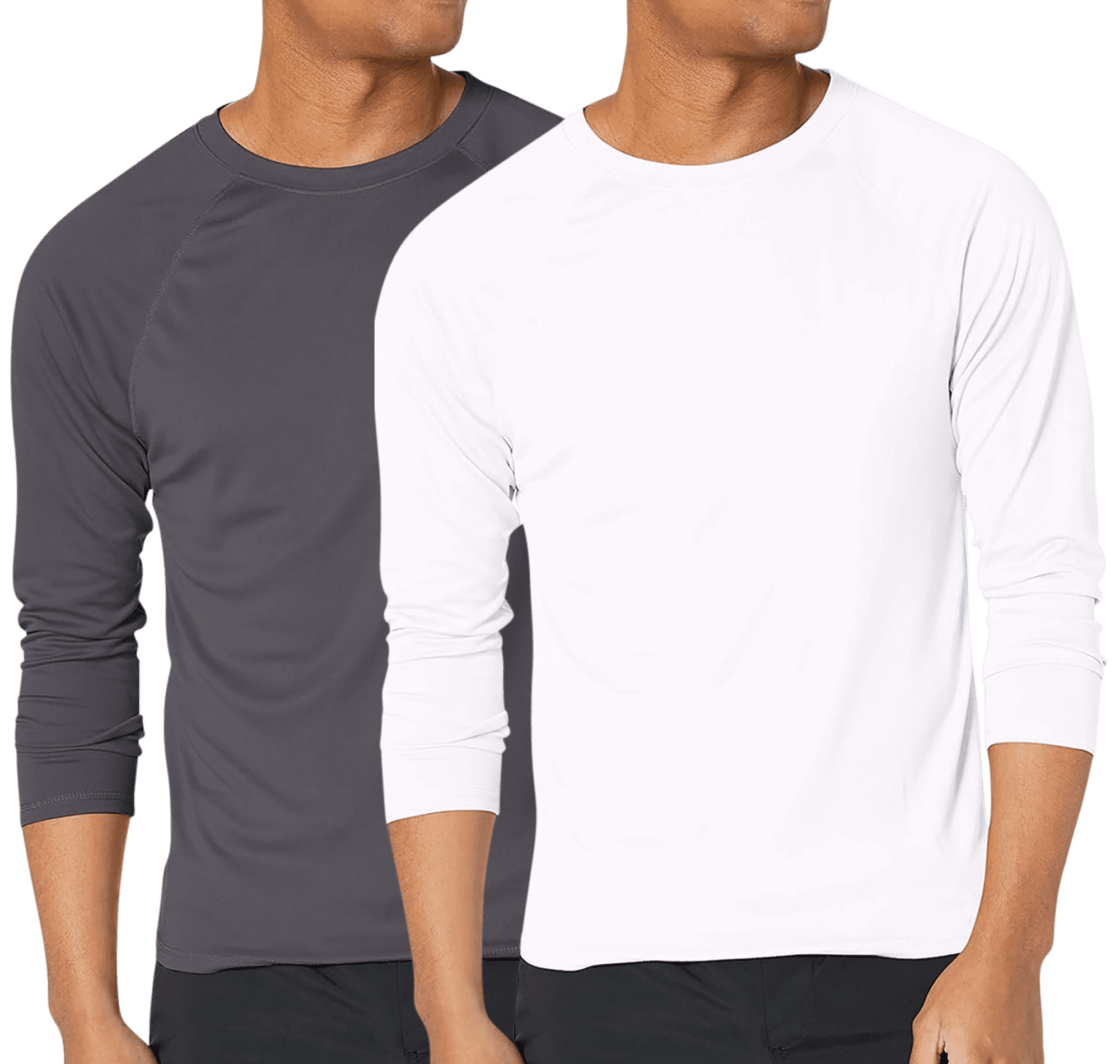 Kanu Surf Men's Rash Guard 2 Pack UPF 50+ Quick Dry Long Sleeve Swim