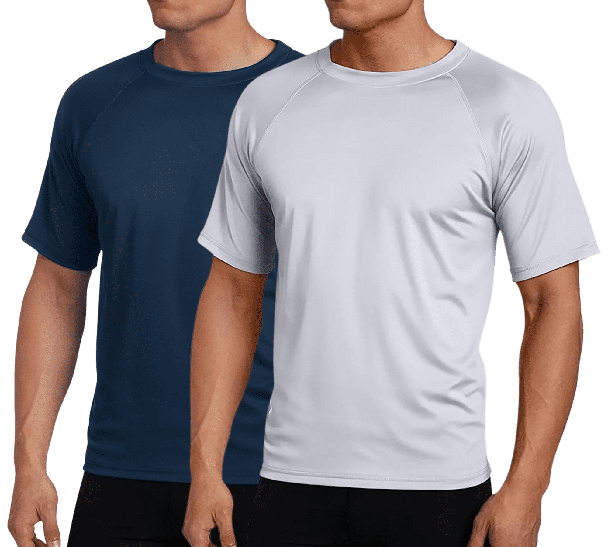 Kanu Surf Men's Rash Guard 2 Pack UPF 50+ Quick Dry Short Sleeve Swim Shirt (SXXL)