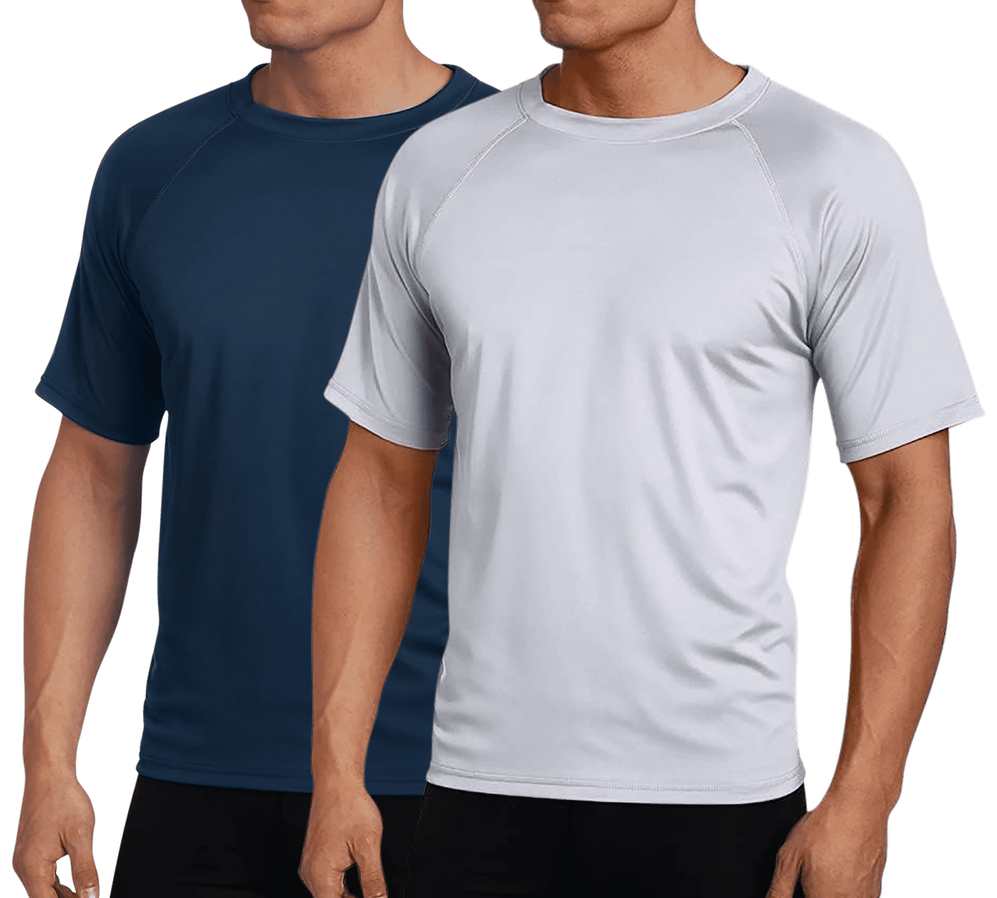 Kanu Surf Men's Rash Guard 2 Pack UPF 50+ Quick Dry Short Sleeve Swim