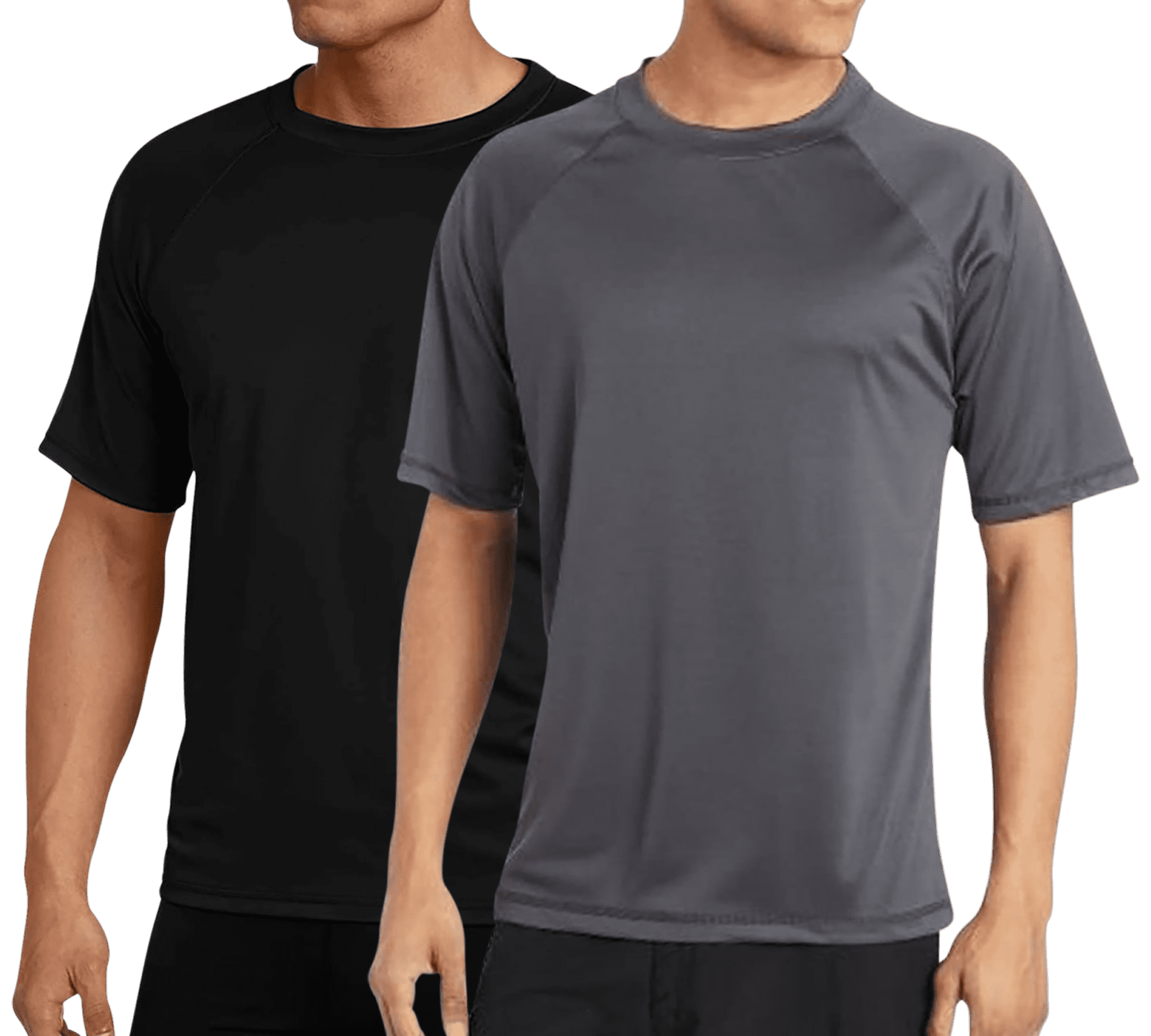 Kanu Surf Men's Rash Guard 2 Pack UPF 50+ Quick Dry Short Sleeve Swim