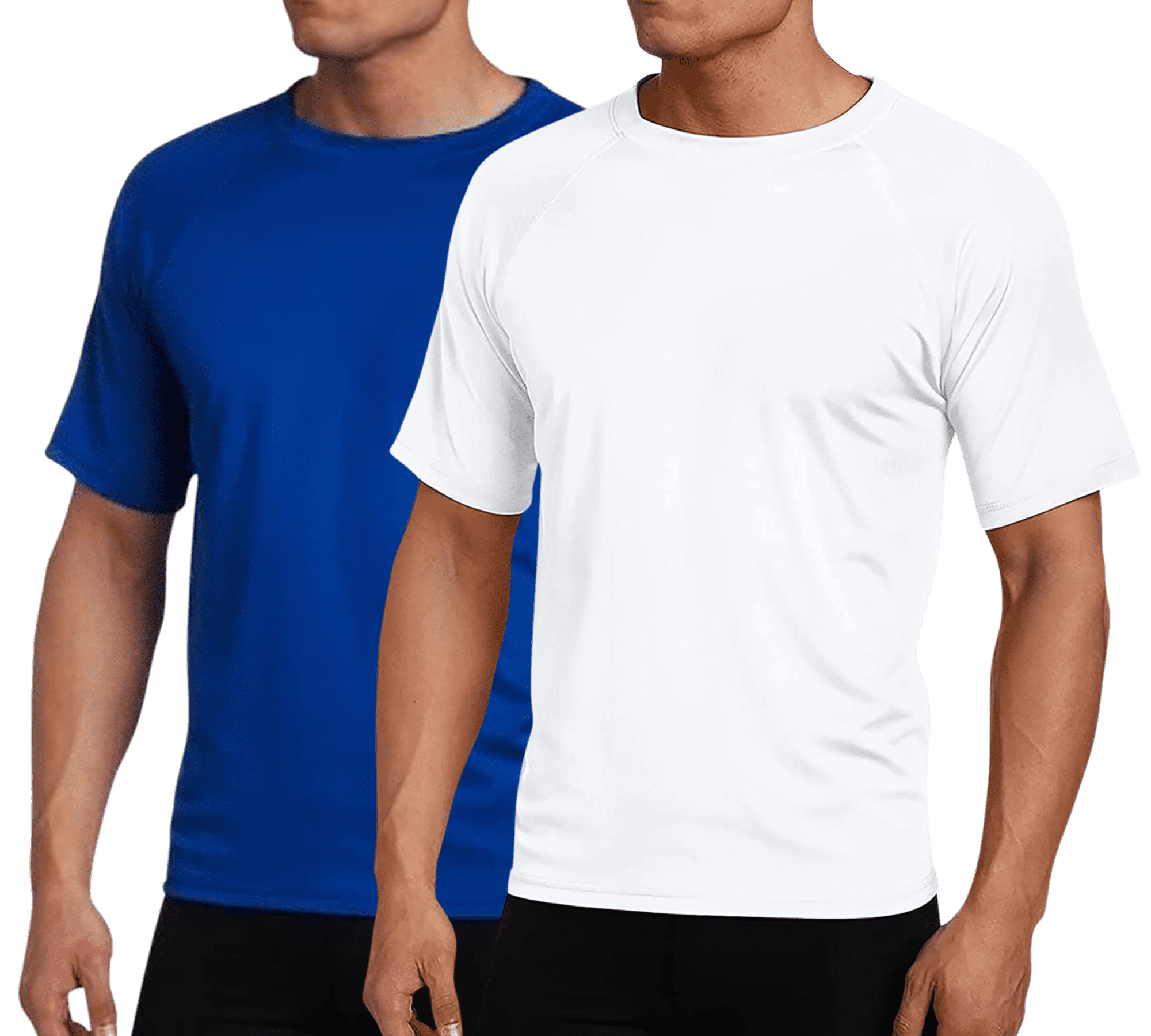 Kanu Surf Men's Rash Guard 2 Pack UPF 50+ Quick Dry Short Sleeve Swim