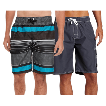 Kanu Surf Men's Swim Trunks - 2 Pack UPF 50  Quick Dry Flex Bathing Suit, 9" Inseam (S-XXL)