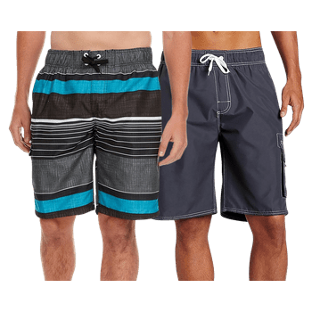 Kanu Surf Men's Swim Trunks - 2 Pack UPF 50+ Quick Dry Flex Bathing Suit, 9" Inseam (S-XXL)