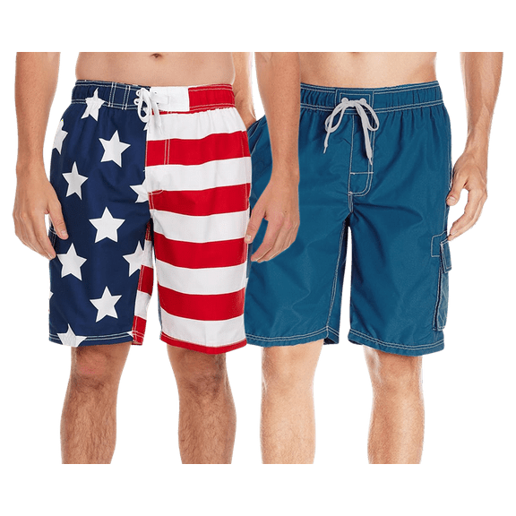 Kanu Surf Men's Swim Trunks - 2 Pack UPF 50+ Quick Dry Flex Bathing Suit, 9" Inseam (S-XXL)