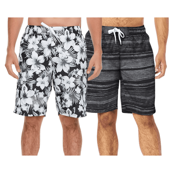 Kanu Surf Men's Swim Trunks - 2 Pack UPF 50 Quick Dry Flex Bathing Suit, 9" Inseam (S-XXL)