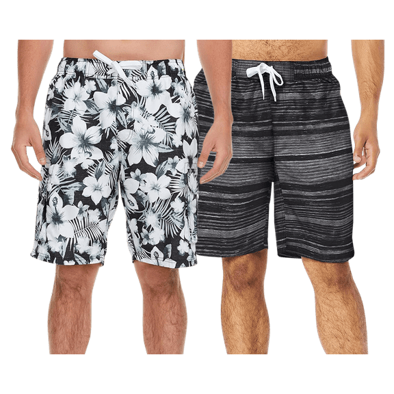 Kanu Surf Men's Swim Trunks - 2 Pack UPF 50+ Quick Dry Flex Bathing Suit, 9" Inseam (S-XXL)
