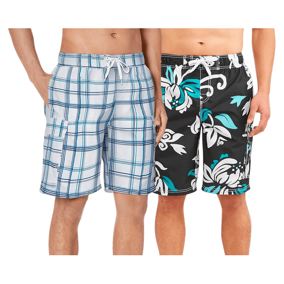 Kanu Surf Men's Swim Trunks - 2 Pack UPF 50+ Quick Dry Flex Bathing Suit, 9" Inseam (S-XXL)