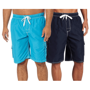 Kanu Surf Men's Swim Trunks - 2 Pack UPF 50  Quick Dry Flex Bathing Suit, 9" Inseam (S-XXL)