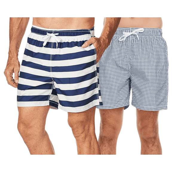 Kanu Surf Men's Swim Trunks - 2 Pack UPF 50  Quick Dry Havana Bathing Suit, 7" Inseam (S-XXL)