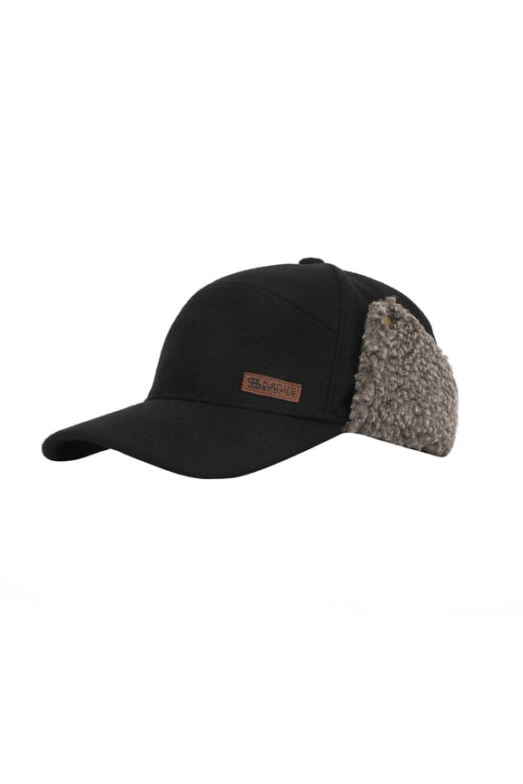 York Camper Cap with Earflaps Warm Wool Blend Trapper Hat, Winter Baseball Cap for Men